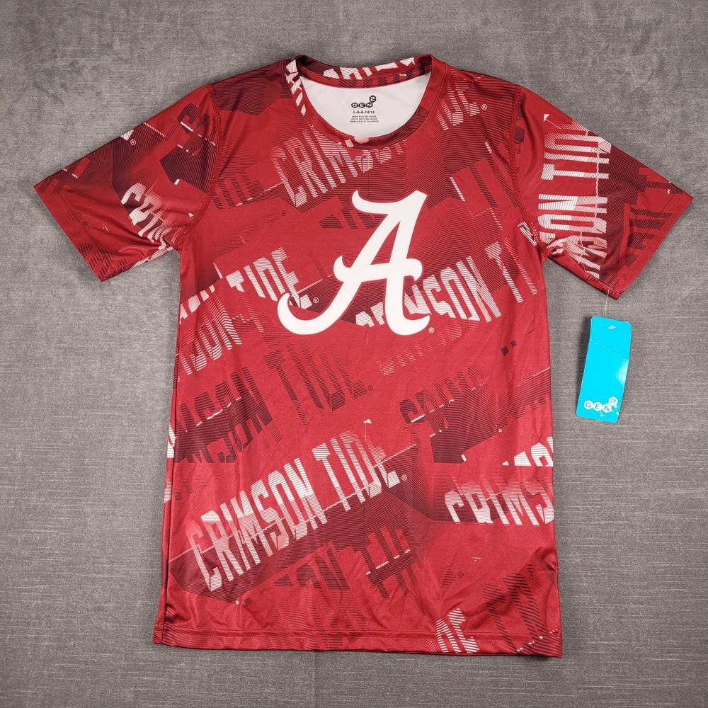 GEN2 Alabama Crimson‎ Tide Youth T-Shirt Graphic Tee Activewear LG 14/16